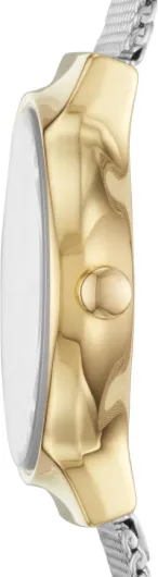 Montre Freja Lille pour Femmes, Mouvement à Quartz à Deux Aiguilles avec Bracelet en Acier Inoxydable ou en Cuir 26MM Ton Argent et Ton Or