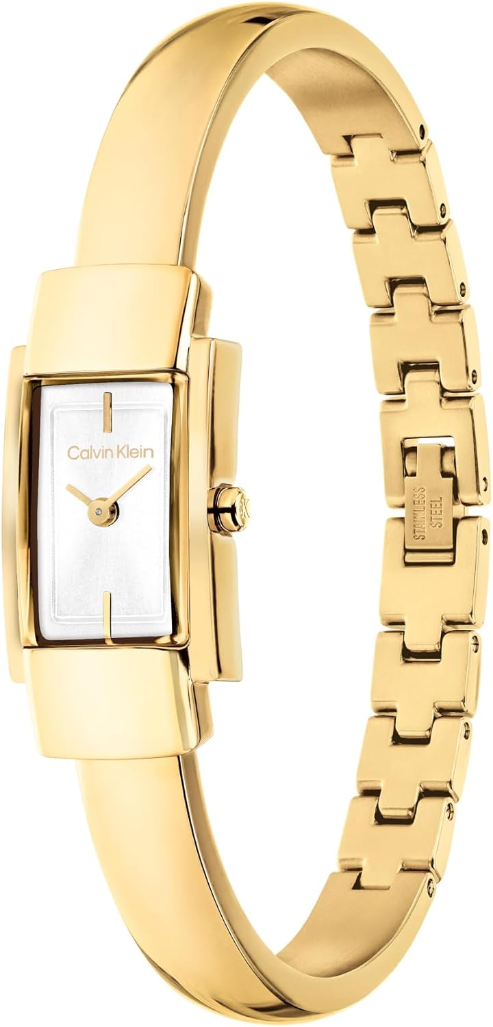 Montre analogique Calvin Klein Moderne pour Femme plaquée Or avec Bracelet doré - 25100184