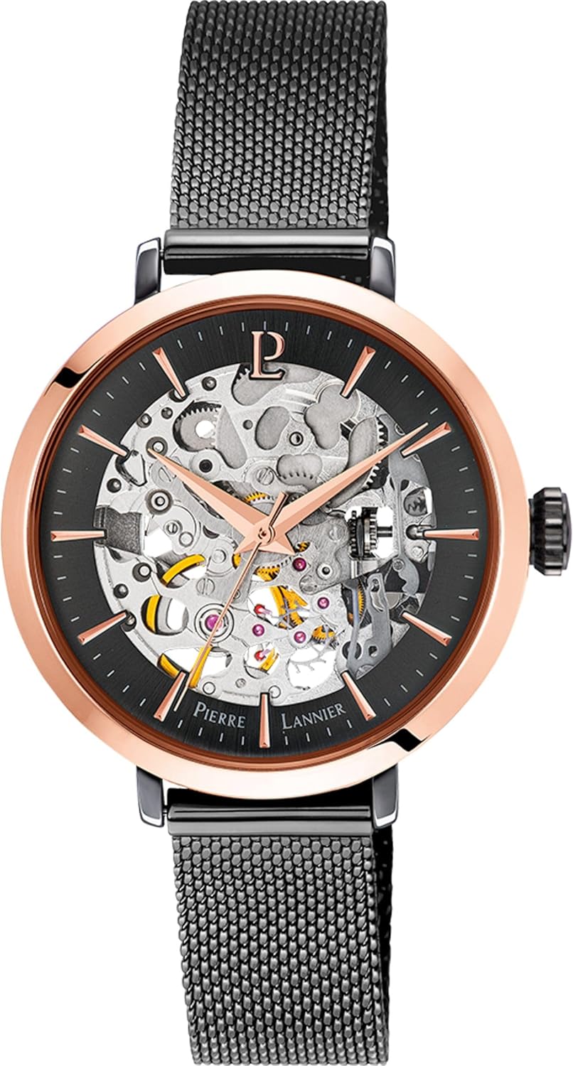 Montre Automatique Automatic - Automatic Mouvement de Montre - Epaisseur du boîtier: 12.15 mm - Largeur du boîtier: 35 mm - Acier Inoxydable - 3 ATM Noir
