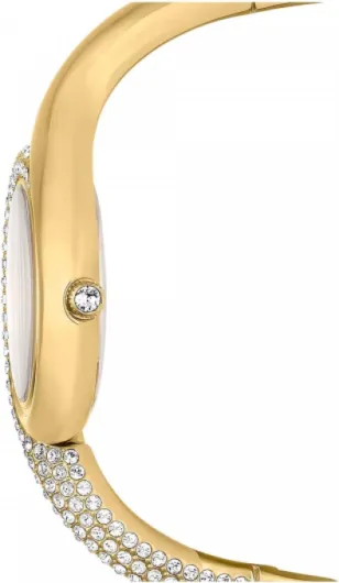 Swarovski Dextera Collection Asymmetric Watch, Swiss Made Gold-finish Goldton