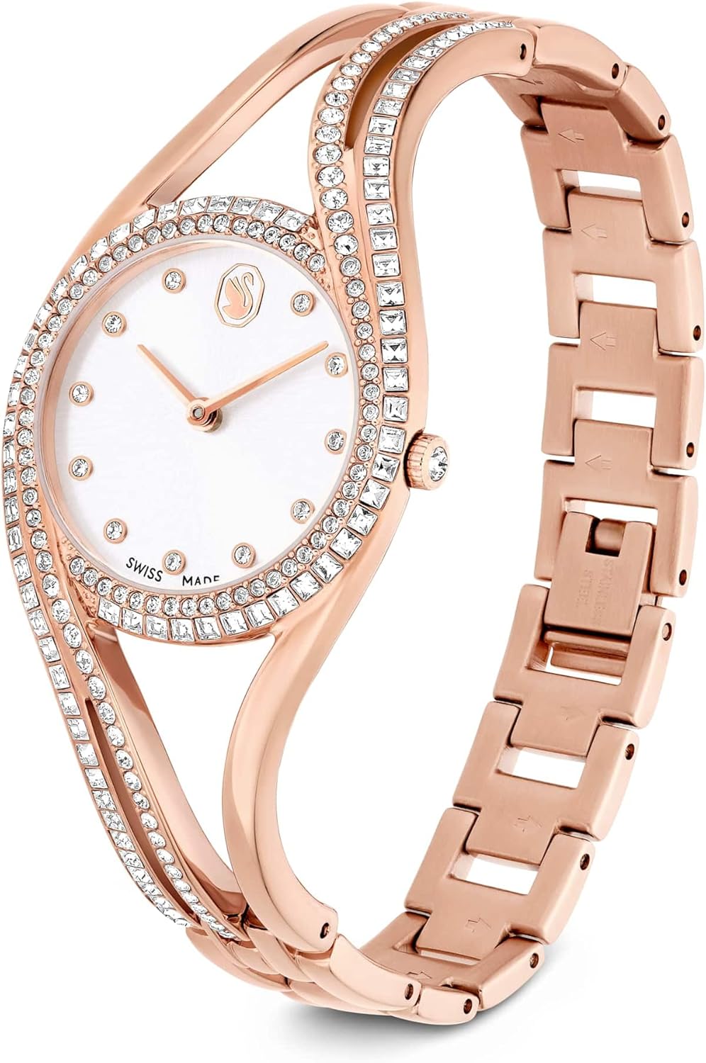Swarovski Hyperbola Collection Watch, Swiss Made Hyperbola montre bracelet jonc Roségold-finish Roségoldton