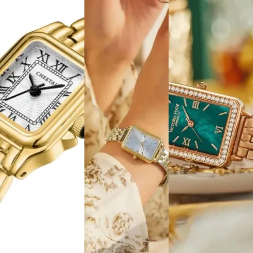 3 meilleurs montres de luxe femme boîtier rectangulaire : notre comparatif (juin 2026)