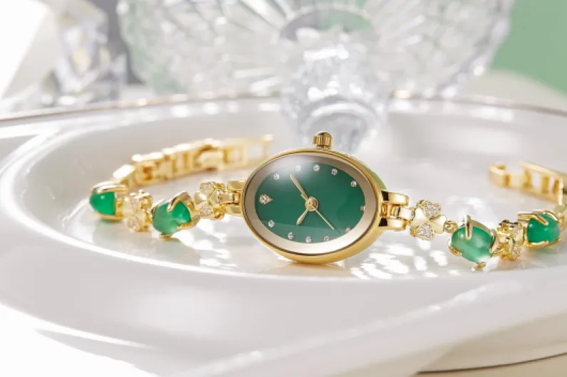 Montres Femmes Bracelet Montres à Quartz de Luxe étanche Montre Bracelet Créative pour Femmes Filles Dames Vert