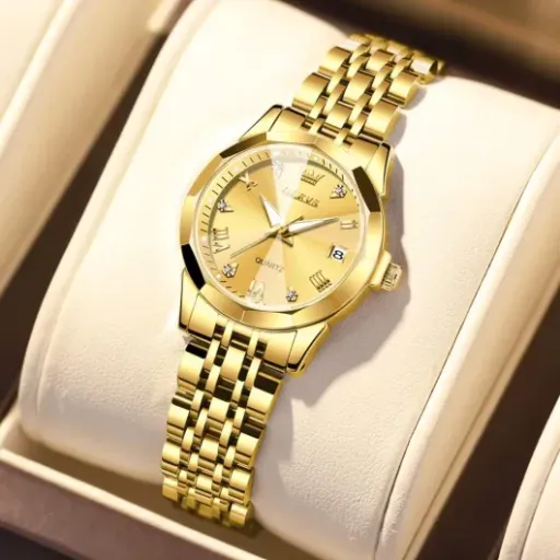 Test OLEVS Montre Femme Diamant : une petite montre dorée qui fait le job sans ruiner le budget